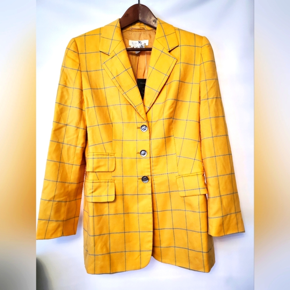 Escada golden window pane jacket